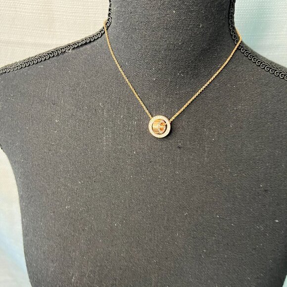 Swarovski Double Loop Rose Gold 16"  Necklace - 0226 - Picture 3 of 5